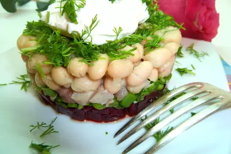Салат со свеклой, сельдью и яйцом пашот: шаг 8