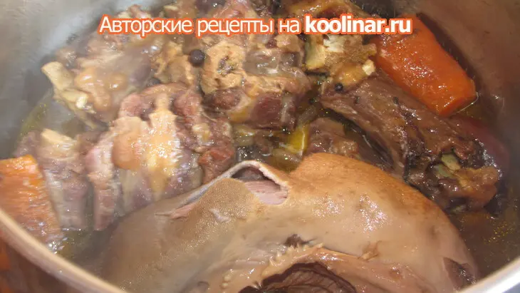 Праздничная закуска из языка(дуэль): шаг 2