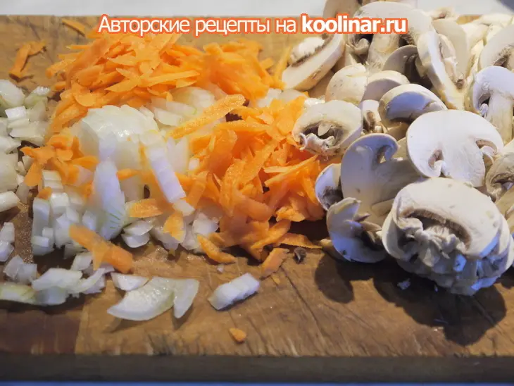 Паштет из грибов с творожным сыром: шаг 2