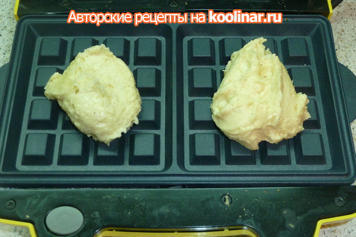 Венские вафли с карамельными яблоками: шаг 3