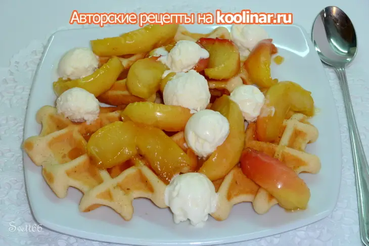 Венские вафли с карамельными яблоками: шаг 9
