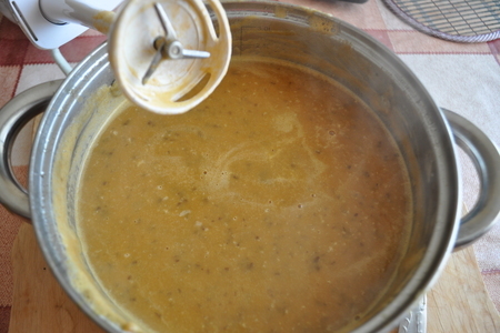 Тыквенный суп-пюре с разноцветной чечевицей и картофельными клёцками (дуэль): шаг 7