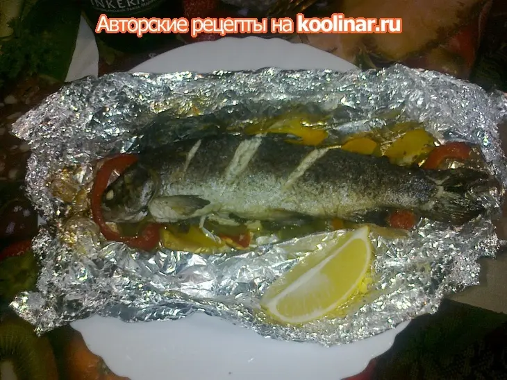 Форель, запечённая в фольге с лимоном: шаг 3