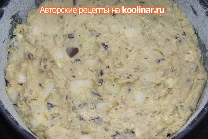 Вкуснейший грушевый пирог с шоколадом: шаг 8