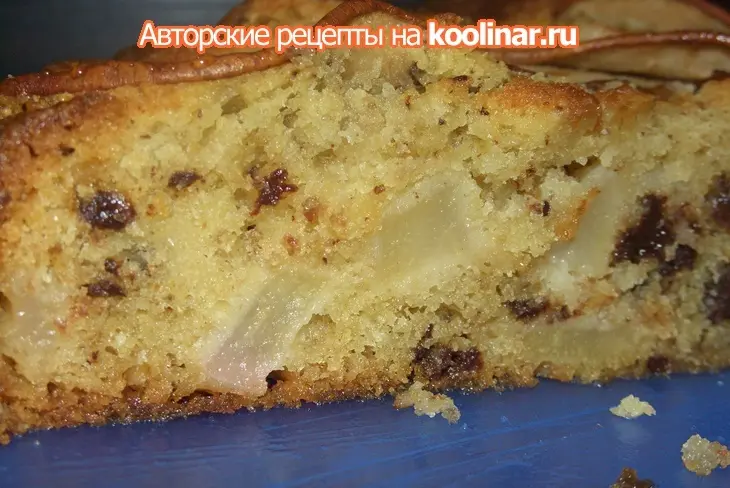 Вкуснейший грушевый пирог с шоколадом: шаг 12