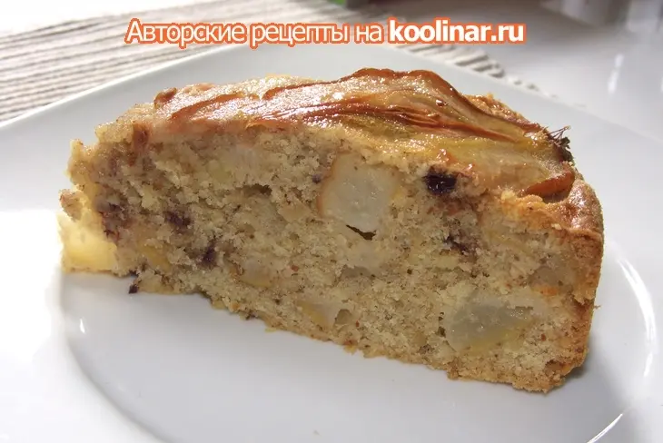 Вкуснейший грушевый пирог с шоколадом: шаг 13