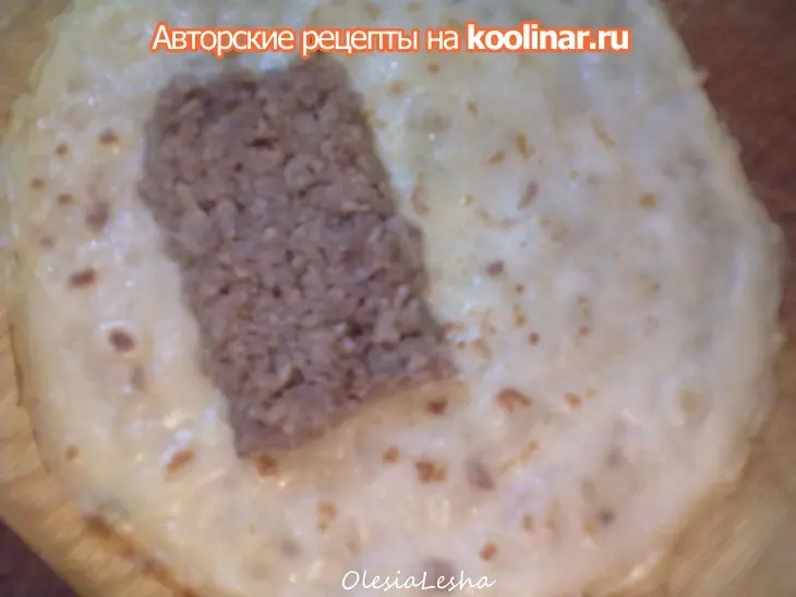 Самые обычные и вкусные блинчики...с начинкой из куриных желудков))): шаг 9