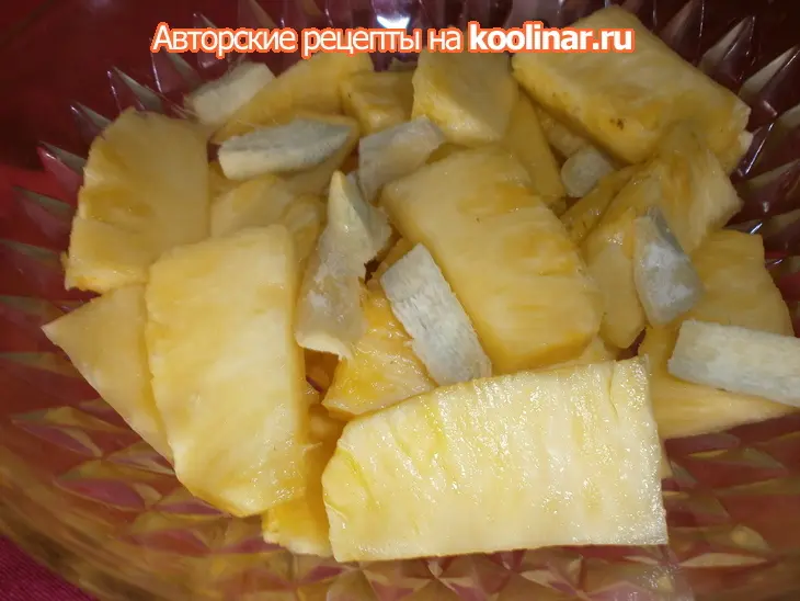 Необыкновенный десерт из ананаса: шаг 2
