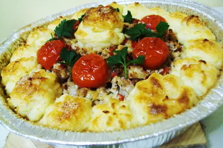 Картофельная запеканка с куриным фаршем.: шаг 8