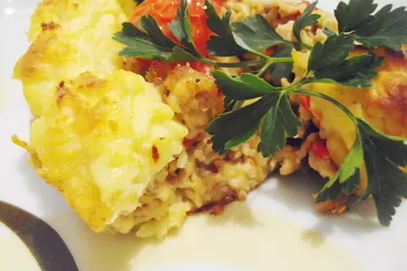 Картофельная запеканка с куриным фаршем.: шаг 9