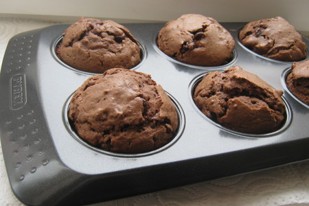 Шоколадные маффины "брауни" (chocolate brownie muffins): шаг 7