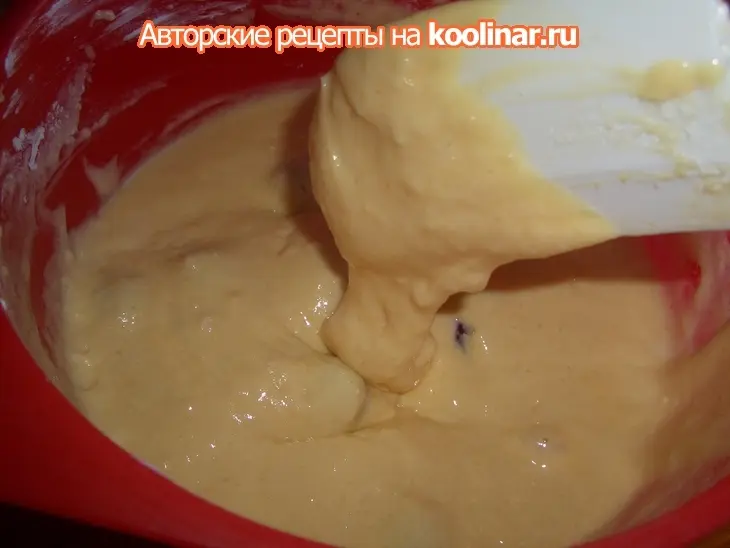 Кекс с пудингом и клюквой "варенка": шаг 6