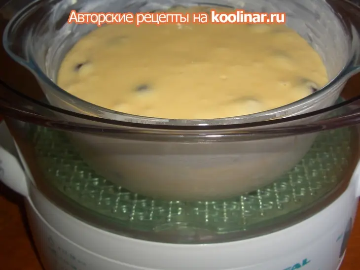Кекс с пудингом и клюквой "варенка": шаг 7