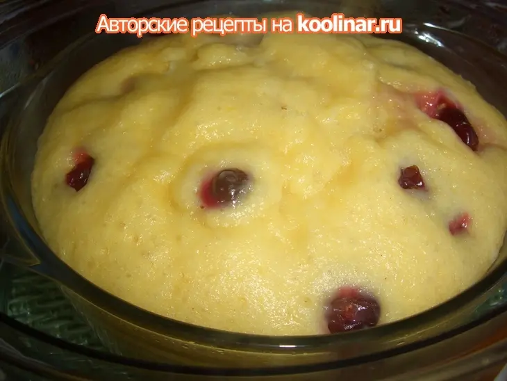 Кекс с пудингом и клюквой "варенка": шаг 8