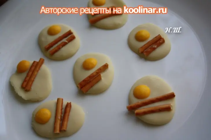 "яйца с беконом"- конфеты: шаг 4