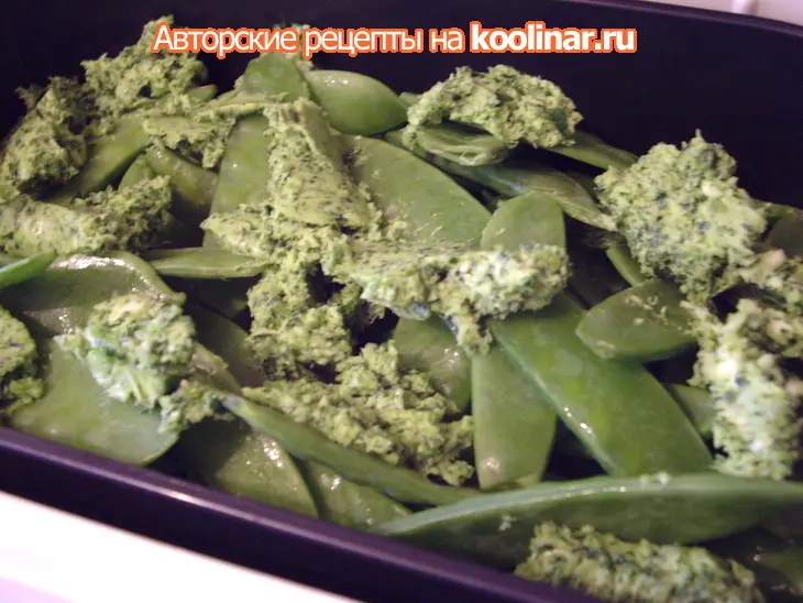 Зелёный горошек с грибами (на пару): шаг 5