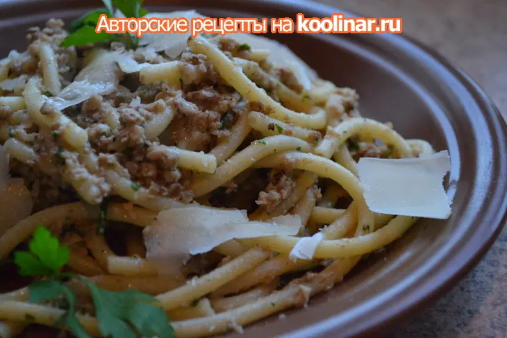 Букатини с грибным песто: шаг 1