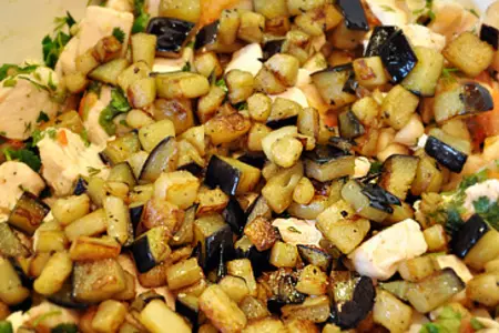 Пита с начинкой из куриной грудки, баклажанов и фасоли (домашний фаст-фуд): шаг 3