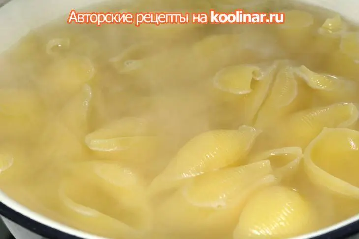 Конкильони с двумя начинками на обед и на десерт / дуэль: шаг 4