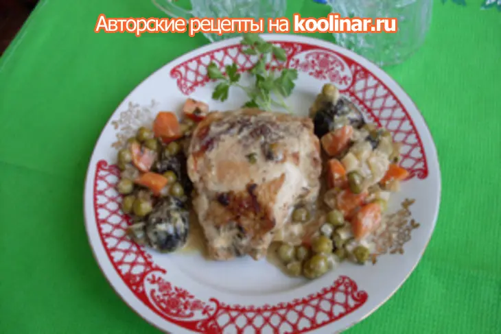 Куриные окорочка с соусом и овощами: шаг 5