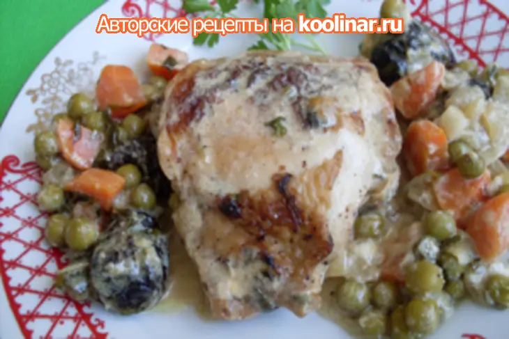 Куриные окорочка с соусом и овощами: шаг 6