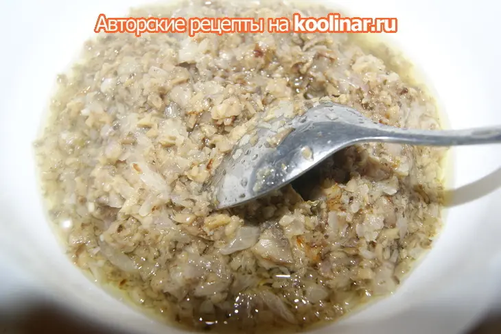 Вареники с мясом и грибной заправкой.: шаг 5