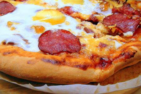 Пицца «идея для завтрака» на бездрожжевой основе.: шаг 7