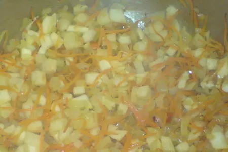Суп с с копчёным мясом,овощами и перловкой (почти   minestrone d`orzo): шаг 2