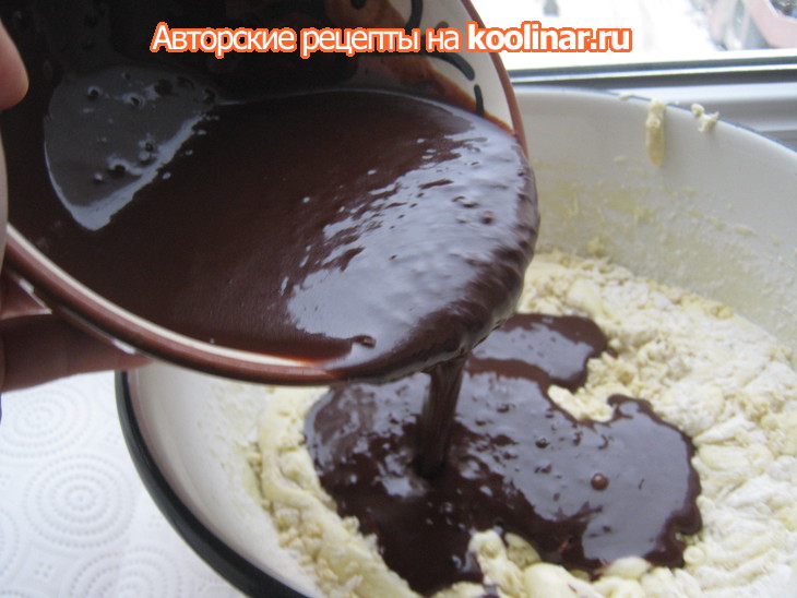 Шоколадный кекс с джемом (low-fat chocolate cake).: шаг 4