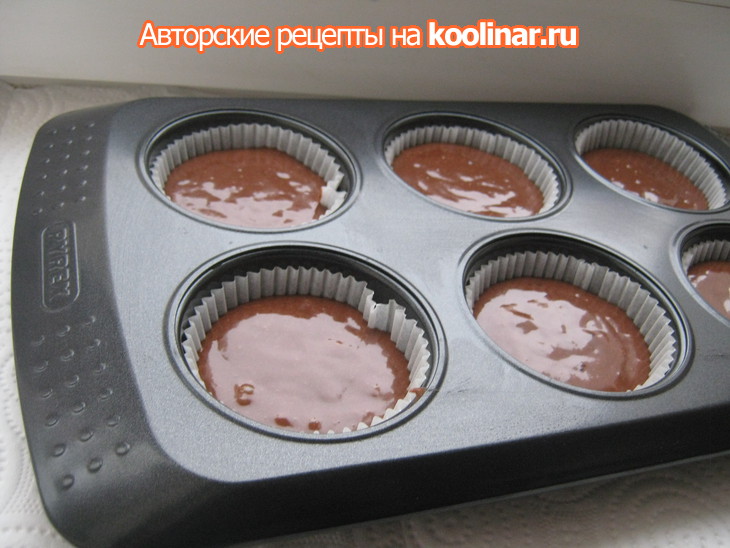 Шоколадный кекс с джемом (low-fat chocolate cake).: шаг 5