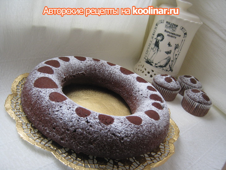 Шоколадный кекс с джемом (low-fat chocolate cake).: шаг 9