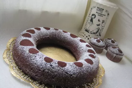 Шоколадный кекс с джемом (low-fat chocolate cake).: шаг 9