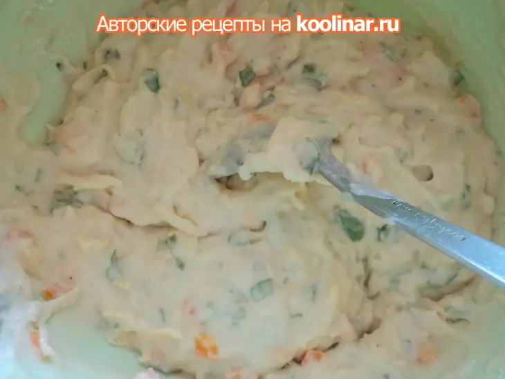 Сырные вафли с зеленью и сладким перцем.: шаг 2