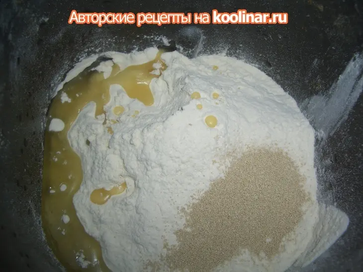 Хлеб "крученый" (с медом,овсянкой и горчицей): шаг 3