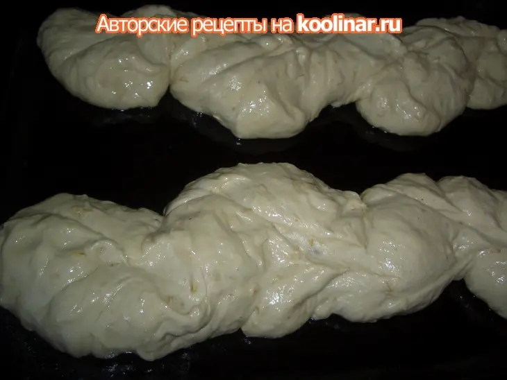 Хлеб "крученый" (с медом,овсянкой и горчицей): шаг 8