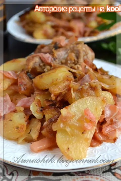 Жареное мясо с кислой капустой и картошкой: шаг 7