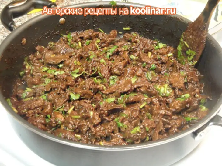 Острая жареная говядина с рисом: шаг 7