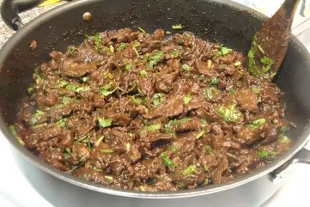 Острая жареная говядина с рисом: шаг 7
