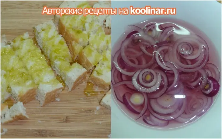 Салат с сельдью, маринованным луком и сухариками. новый, яркий, незабываемый вкус.: шаг 1