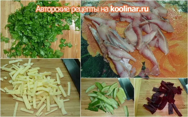 Салат с сельдью, маринованным луком и сухариками. новый, яркий, незабываемый вкус.: шаг 4