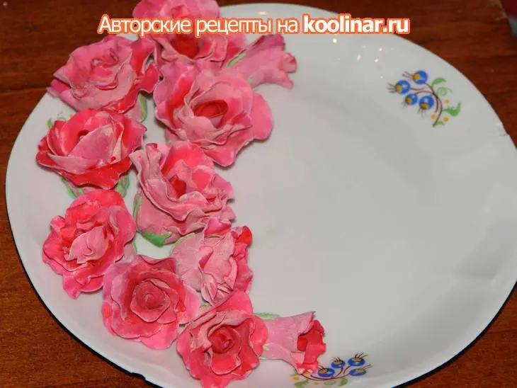 Торт "красная роза - эмблема любви!": шаг 14