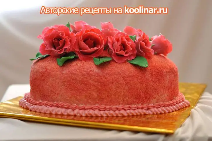 Торт "красная роза - эмблема любви!": шаг 18