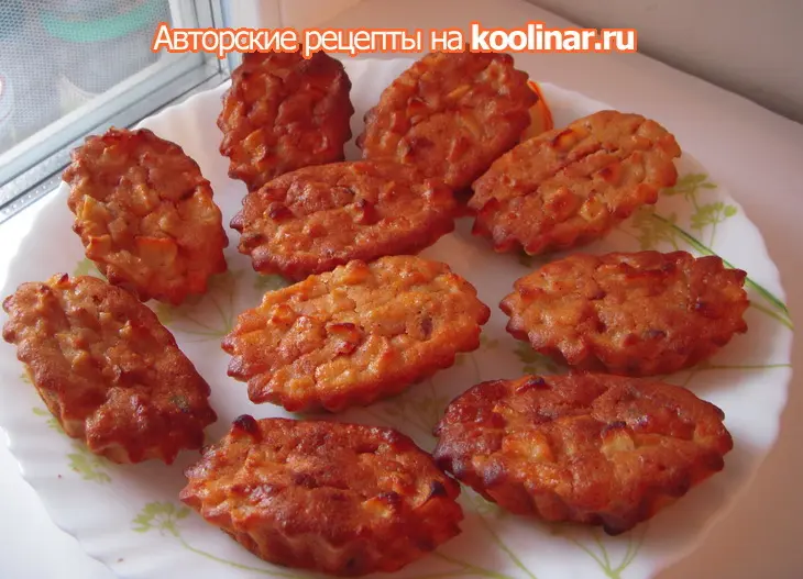 Яблочные кексы с овсяными хлопьями: шаг 3