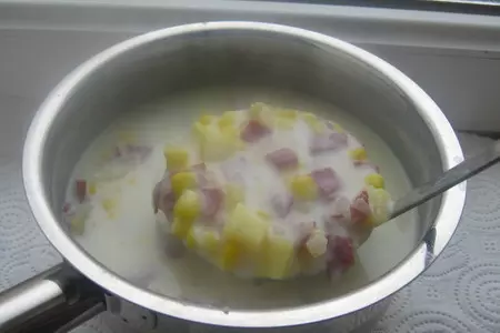 Густая похлёбка с беконом и кукурузой (creamy bacon and corn chowder).: шаг 5