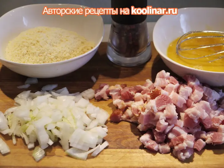 Тушеная капуста карбонара: шаг 3