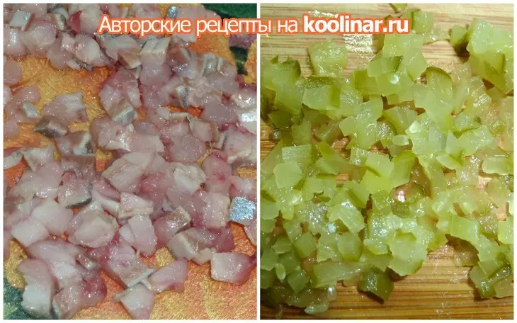 Закусочные "пирожные" с сельдью + вязанки с сельдью как бонус на закуску: шаг 1