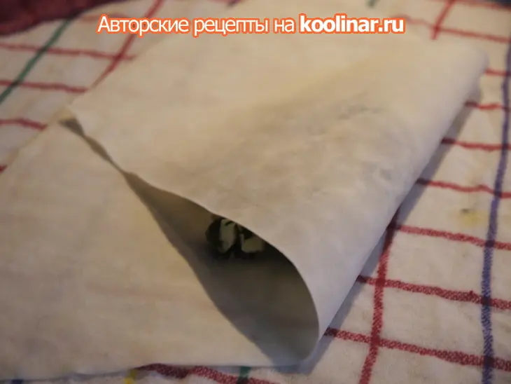 Бёрек (бурек, бюрек, борек) с начинкой из баклажан с брынзой: шаг 5