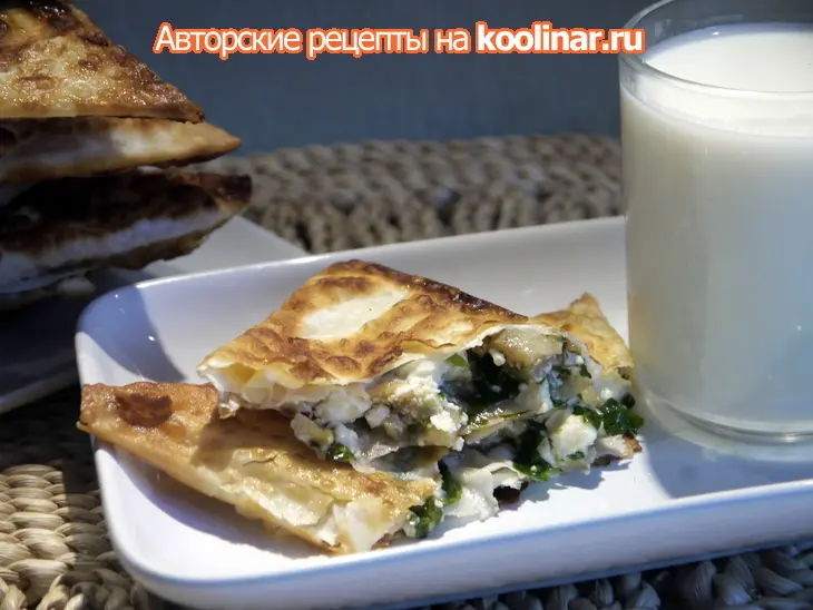 Бёрек (бурек, бюрек, борек) с начинкой из баклажан с брынзой: шаг 8