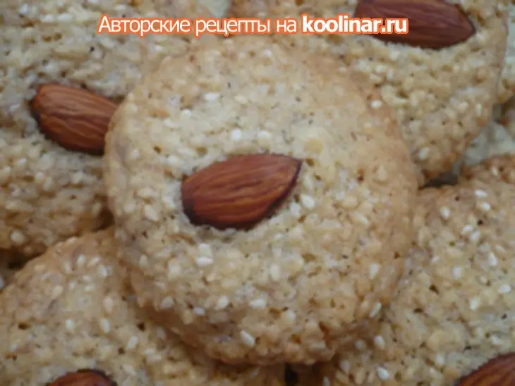 Печенье с кунжутом и орехами: шаг 2
