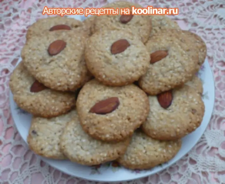 Печенье с кунжутом и орехами: шаг 3
